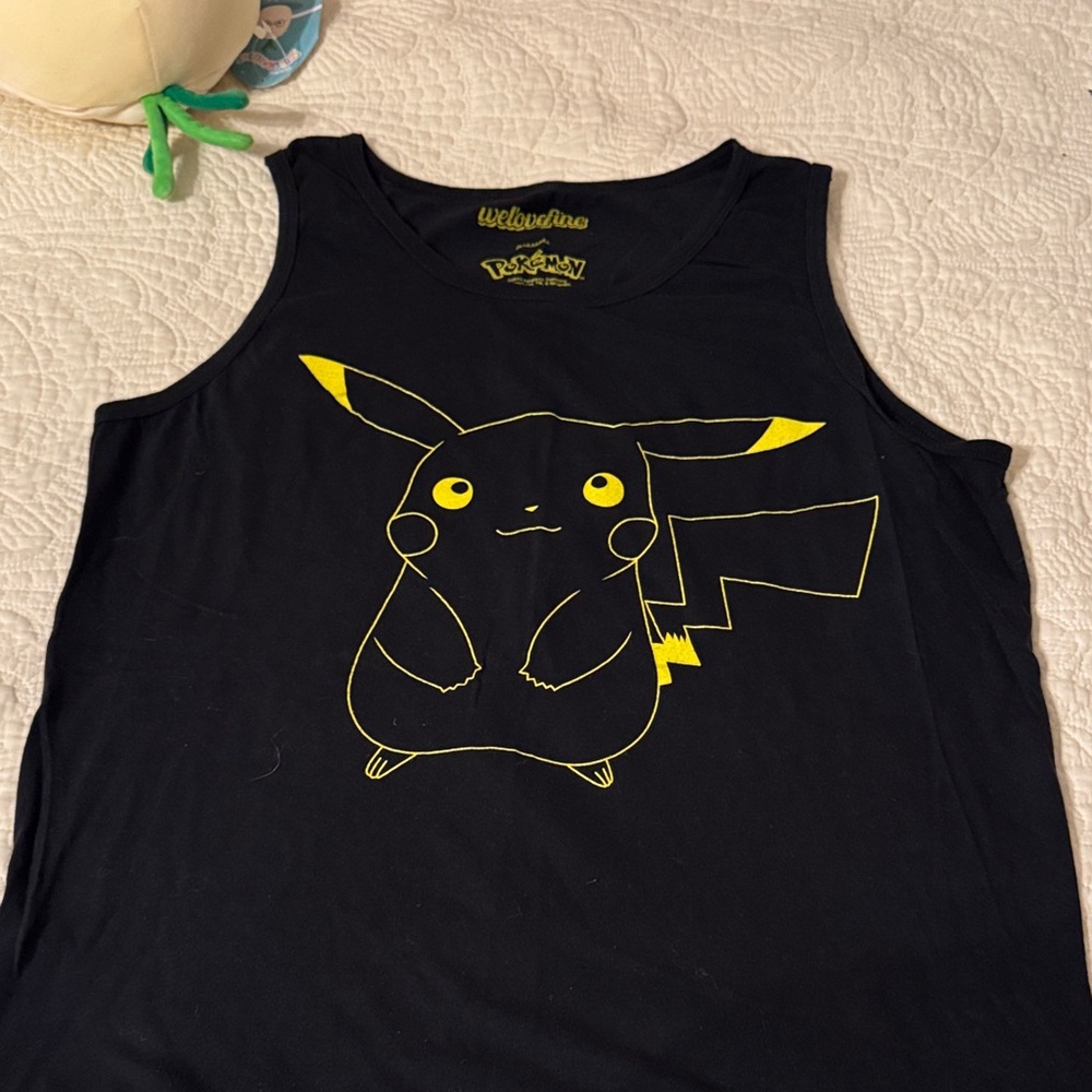 Black Pikachu Tank Top